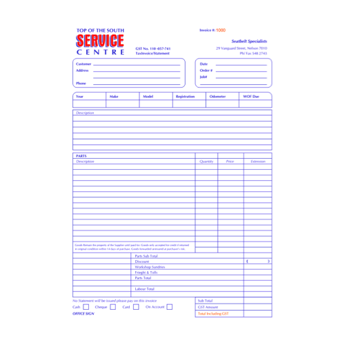 Invoice/Order Books