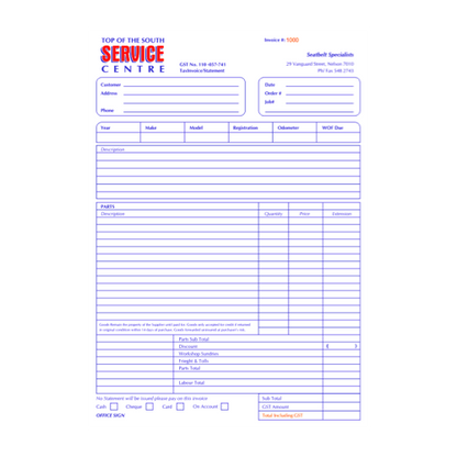 Invoice/Order Books